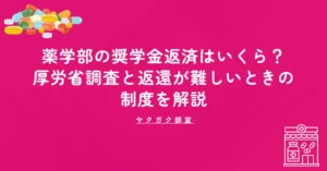 薬学部の奨学金返済はいくら？厚労省調査と返還が難しいときの制度を解説