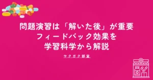 薬剤師国家試験の問題演習は「解いた後」が重要｜フィードバック効果を学習科学から解説